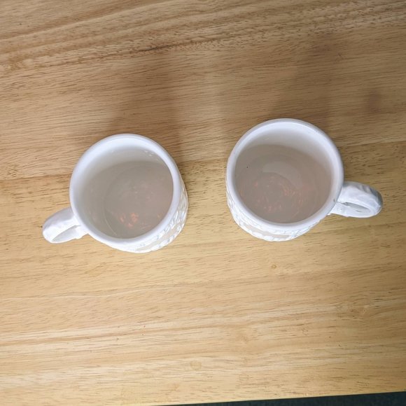 Vintage White Napco Coffee Mugs Set of 2 - Picture 2 of 6